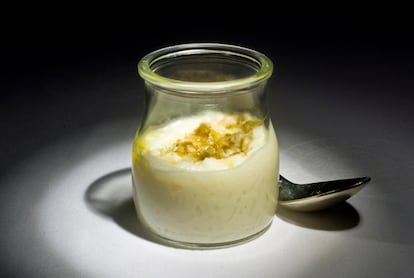 Risotto de yogurt con toques citricos