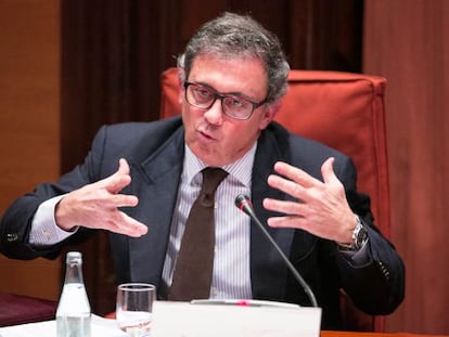 Jordi Pujol Ferrusola, durante su comparecencia parlamentaria.
