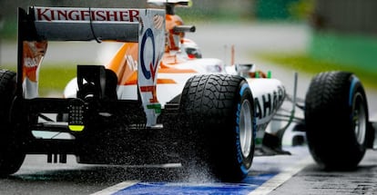 El piloto Adrian Sutil de la escuderia Sahara Force India.