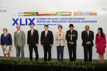 Foto de familia de la última cumbre de presidentes del Mercosur, el 21 de diciembre de 2015.
