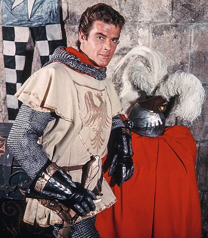 Roger Moore en la serie de televisión 'Ivanhoe' (1958).