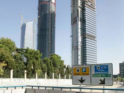 El nuevo túnel que discurre bajo las torres de la Castellana.