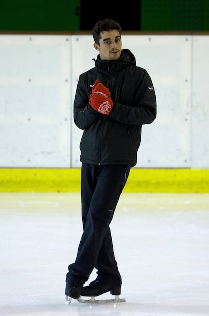 Javier Fernández, durante el campamento de verano de Invernia, en Valdemoro.