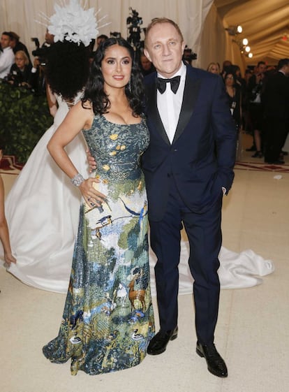 La actriz Salma Hayek y su marido el empresario del lujo Francois-Henri Pinault.