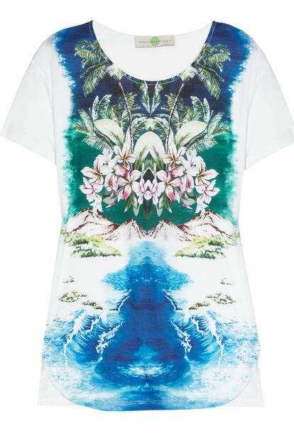 Camiseta de algodón con efecto óptico incluido, de Stella McCartney. Por 185 euros en Net-a-porter.