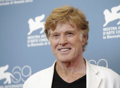 Robert Redford hoy en Venecia, antes de la presentación de 'The company you keep'.