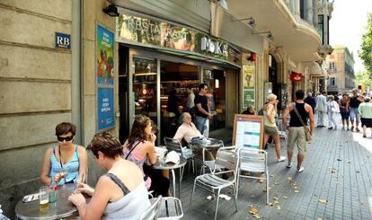 Imagen de una cafetería de Barcelona.