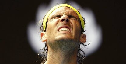 Nadal se lamenta durante el partido contra Verdasco.