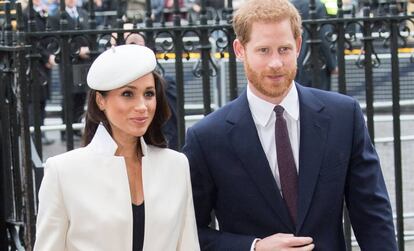 Meghan Markle y Enrique de Inglaterra en el Día de la Commonwealth en Londres.