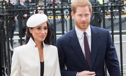 Meghan Markle y Enrique de Inglaterra en el D&iacute;a de la Commonwealth en Londres. 