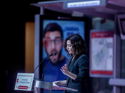 La presidenta de la Comunidad de Madrid, Isabel Díaz Ayuso, interviene en un acto este jueves.