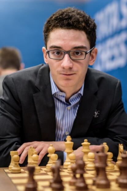 Fabiano Caruana, el martes durante la 9ª ronda en Wijk aan Zee (Holanda)