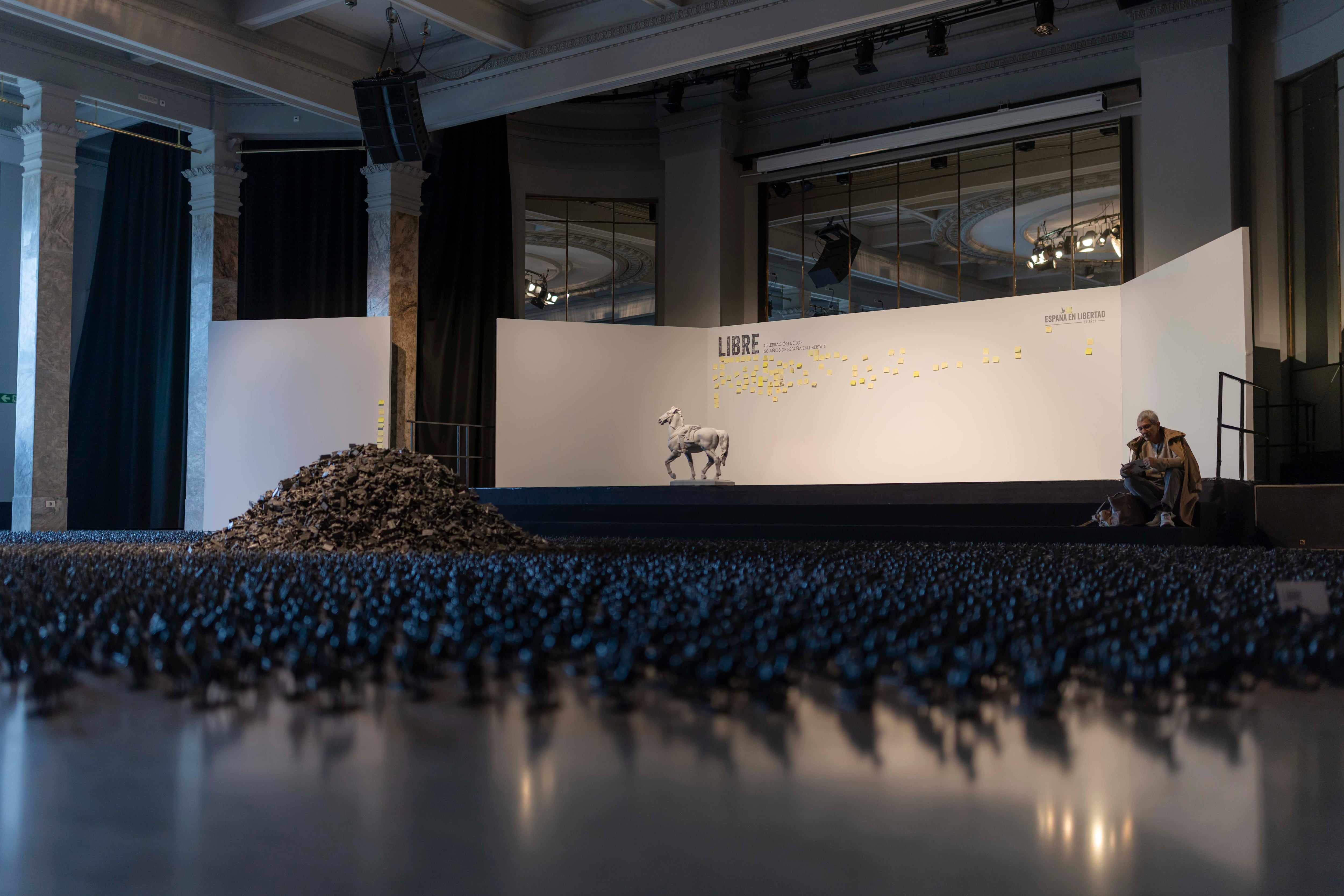 Exposición 'Libre' de Fernando Sanchez Castillo en el museo de Bellas Artes en Madrid. 

