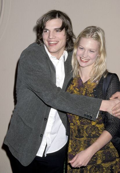 Ashton Kutcher y la que fue su pareja, January Jones.