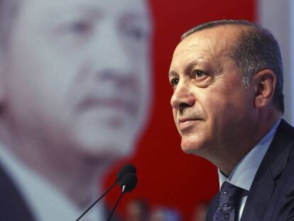 El presidente turco Recep Tayyip Erdogan durante un acto en Istanbul. 