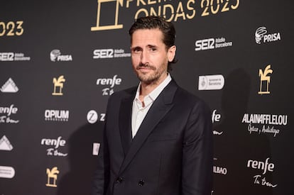 El dramaturgo Juan Diego Botto durante la gala de los Premios Onda 2023.