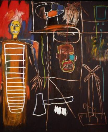 &#039;Air Power&#039; (1984), de Jean-Michel Basquiat, perteneciente a la colecci&oacute;n de David Bowie, estimado en 2,5 millones de libras (3 millones de euros).