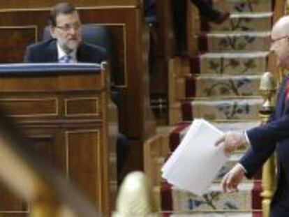 El líder de CiU, Josep Antoni Duran Lleida, y el presidente del Gobierno, Mariano Rajoy.