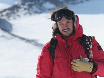 El astrofísico colombiano Juan Diego Soler en la Antártica.