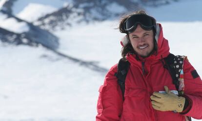 El astrofísico colombiano Juan Diego Soler en la Antártica.