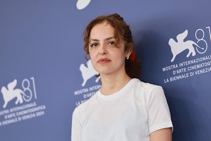 La directora Dea Kulumbegashvili, este jueves en la presentación en el festival de Venecia de 'April'.