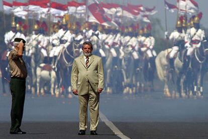 El presidente de Brasil, Luiz Inácio Lula da Silva, en un acto militar, el pasado agosto en Brasilia.