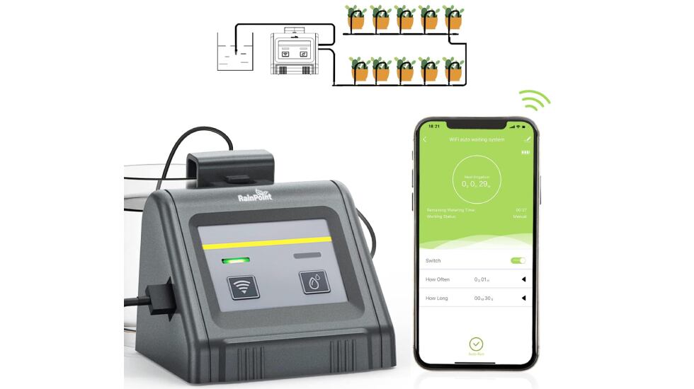 Detalle del sistema de riego automático ganador de la comparativa.