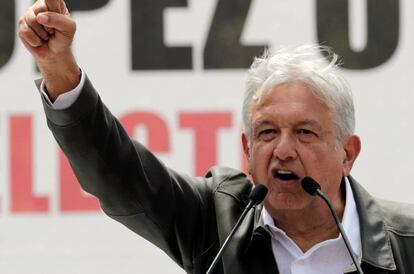 López Obrador durante un mitin en Ciudad de México en septiembre. 