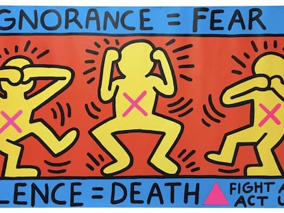 'Ignorance = Fear', de Keith Haring (1989).