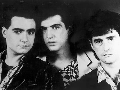 El grupo musical Alarma, del que era componente Manolo Tena (c).
