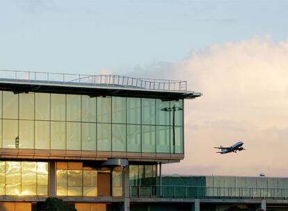 Terminal 5 (T- 5) del aeropuerto de Heathrow, Londres, construida y propiedad de BAA, filial de la espa?ola Ferrovial.