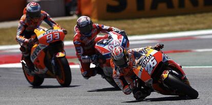 Pedrosa, Dovizioso y Márquez.