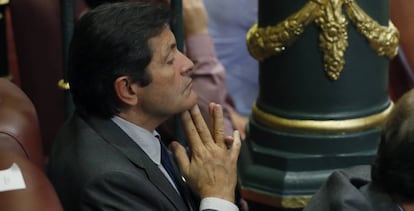 Javier Fern&aacute;ndez, este s&aacute;bado, en el Congreso. 