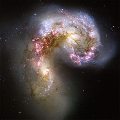 Imagen de las galaxias captada por el Hubble.