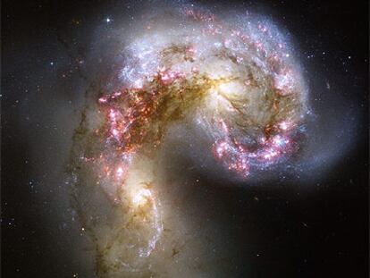 Imagen de las galaxias captada por el Hubble.