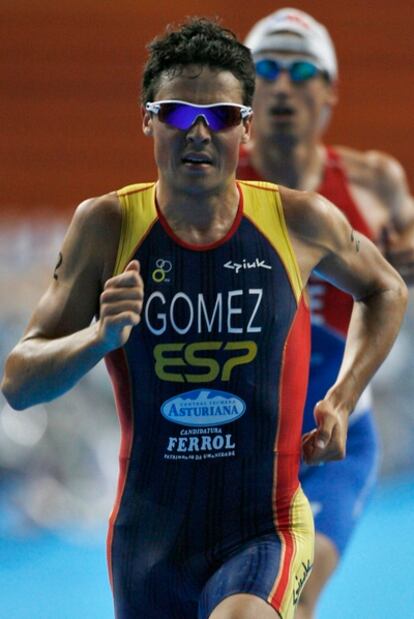 El triatleta español, Gomez Noya, durante una prueba del Campeonato de Europa del pasado año
