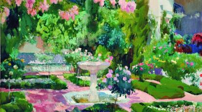 'Jardín de la Casa Sorolla', obra de Joaquín Sorolla expuesta en el museo con su nombre.