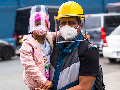 Un retrato en tiempos de la pandemia en Lima, Perú.