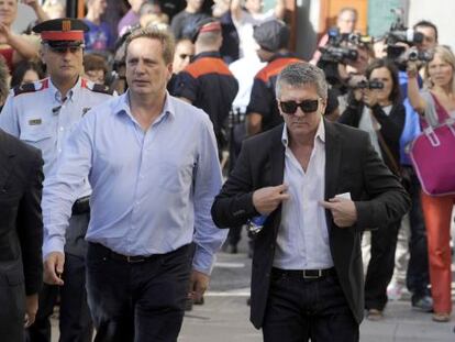 Jorge Horacio Messi (wearing sunglasses) is accused of masterminding the tax fraud.