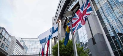 Exterior de la sede de la Comisión Europea en Bruselas