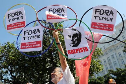 Manifesta&ccedil;&atilde;o contra o Governo interino de Michel Temer, nesta sexta. 