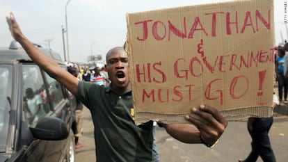 <span >Protestas contra el actual Gobierno nigeriano. Foto: Getty Images</span>