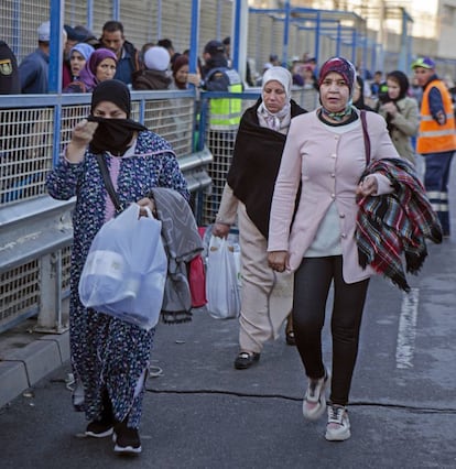 El paso de Tarajal I, en Ceuta.