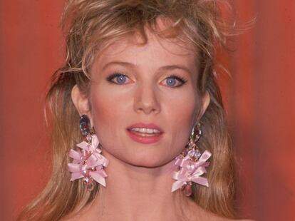 Rebecca De Mornay en el backstage de los Golden Globes en 1987.