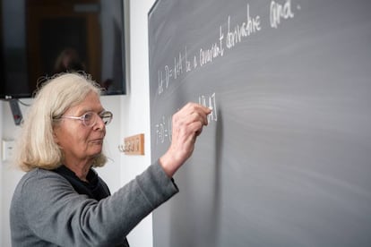 La matemática Karen Uhlenbeck en el Instituto de Estudios Avanzados de Princeton.