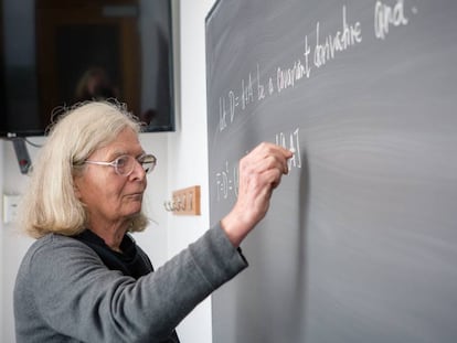 La matemática Karen Uhlenbeck en el Instituto de Estudios Avanzados de Princeton.