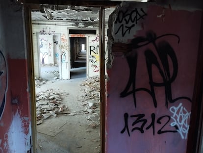 Estado de las habitaciones del antiguo hospital y residencia de ancianos.