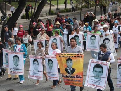 A protest against the disappearance of 43 students in Iguala.