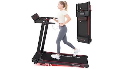 Vista de la cinta de correr con descuento en AliExpress.