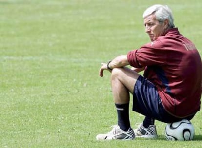 Marcello Lippi, durante un entrenamiento de la selección italiana en el Mundial de Alemania.